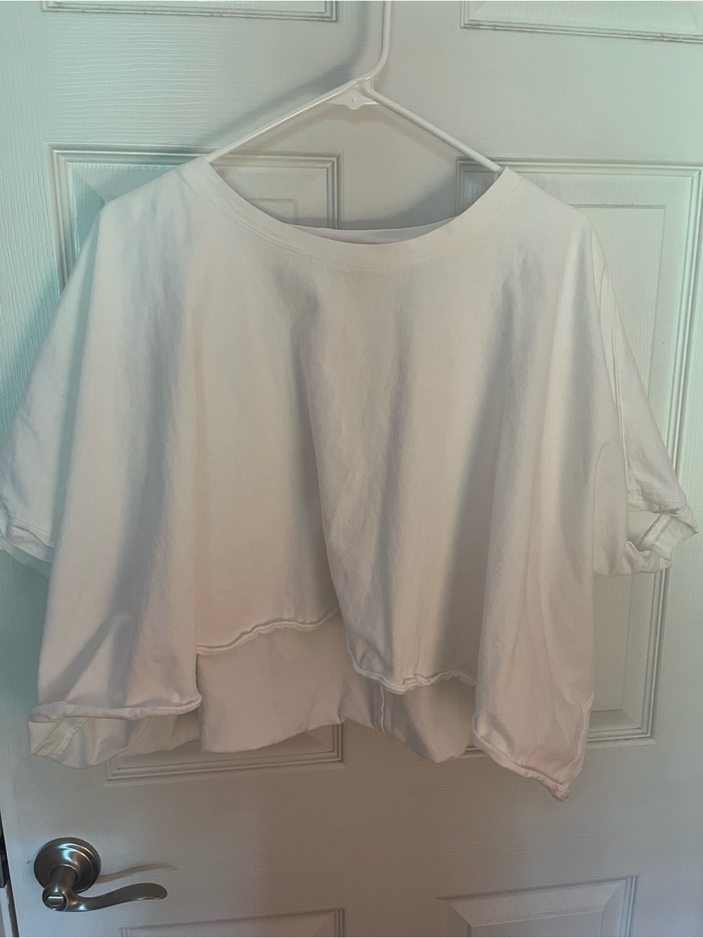 Cropped White Boxy Tee - Relaxed Short Sleeve Crop Top